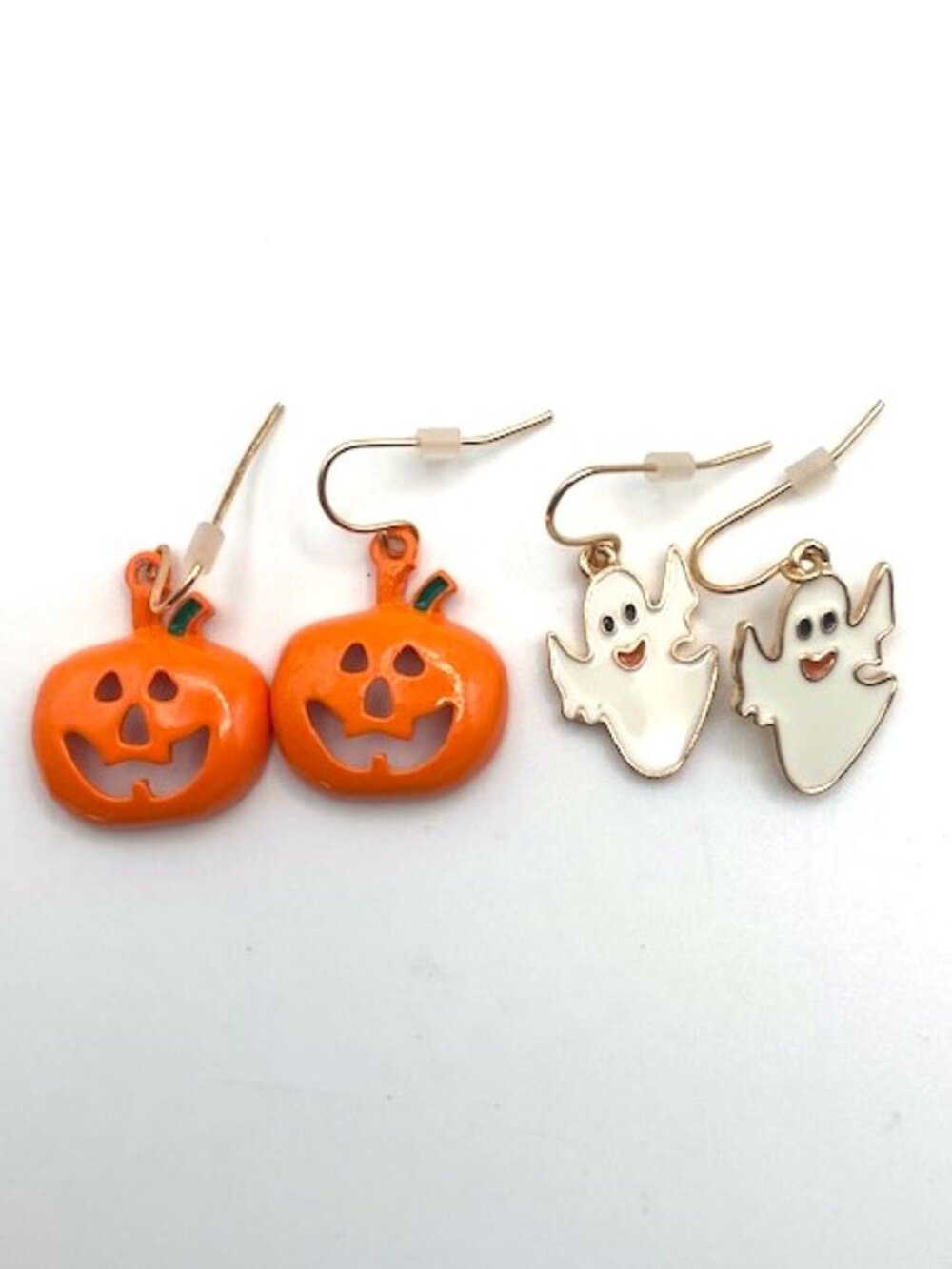 2 pairs of fun Halloween earring, spooky cute ghosts and pumpkins, new